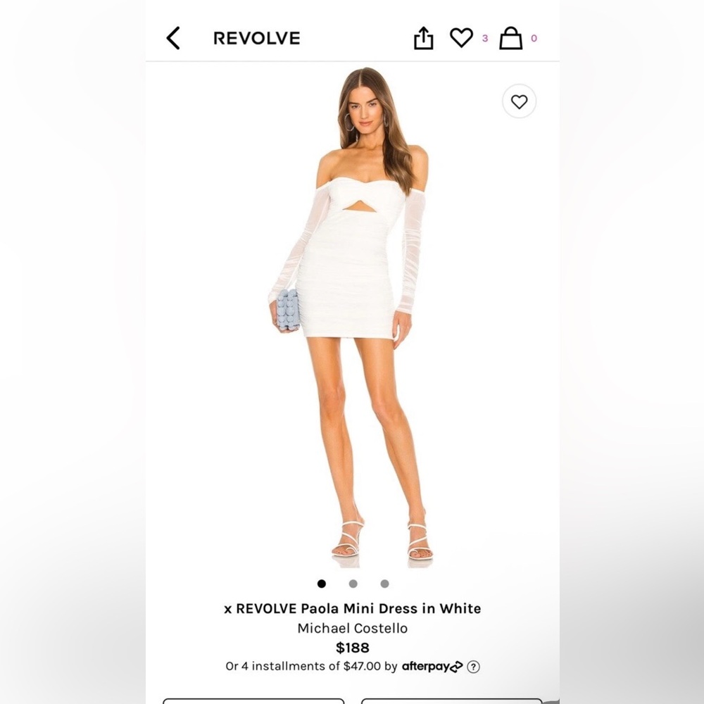 Michael Costello White Mini Dress
